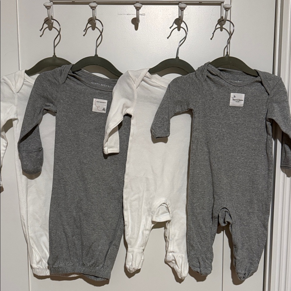 Burt’s Bees Gowns Size 0-6 Months & Footies Size 0-3 Months